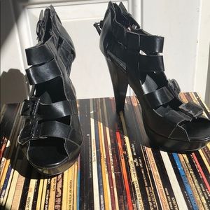 Guess black tall heels